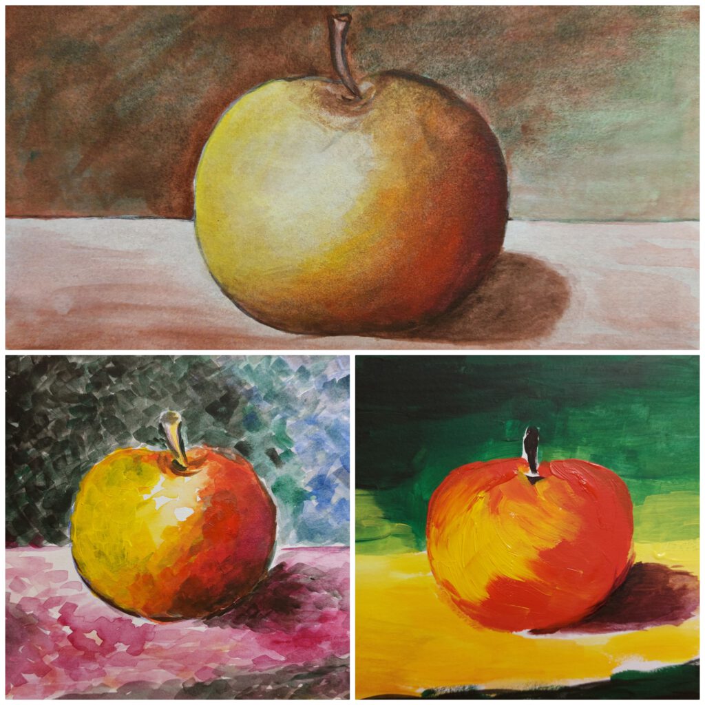 Collage Ein Apfel ist ein Apfel ist ein Apfel
